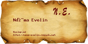 Néma Evelin névjegykártya